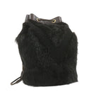 LOUIS VUITTON V line Shoulder Bag fur Black LV Auth th1021-1