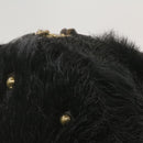 LOUIS VUITTON V line Shoulder Bag fur Black LV Auth th1021-12