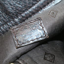 LOUIS VUITTON V line Shoulder Bag fur Black LV Auth th1021-13