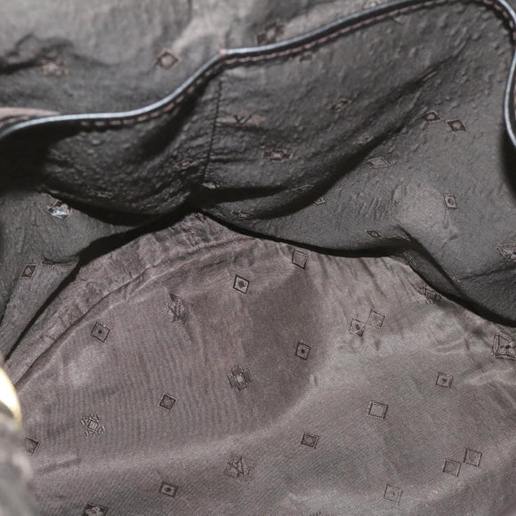 LOUIS VUITTON V line Shoulder Bag fur Black LV Auth th1021