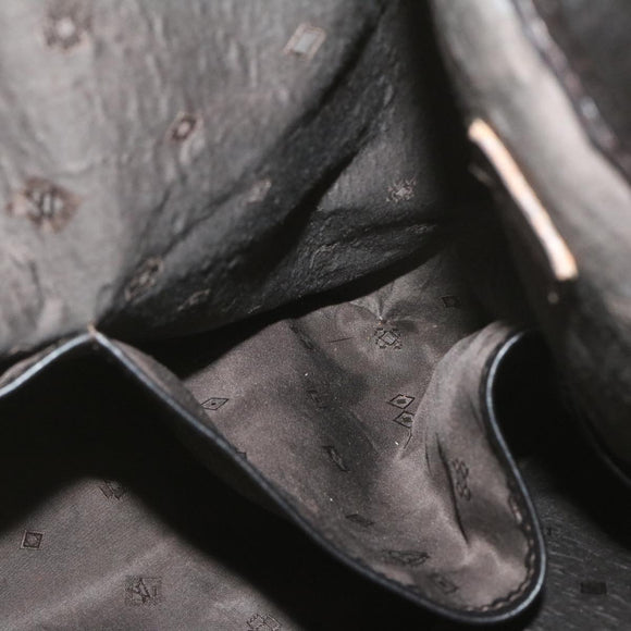 LOUIS VUITTON V line Shoulder Bag fur Black LV Auth th1021