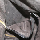 LOUIS VUITTON V line Shoulder Bag fur Black LV Auth th1021-18