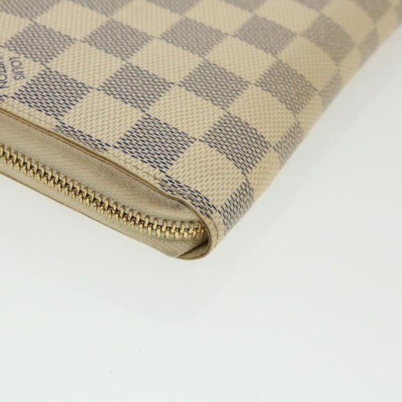 LOUIS VUITTON Damier Azur Zippy Wallet Long Wallet N60019 LV Auth th3255