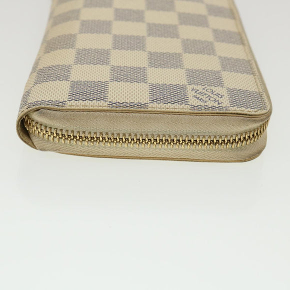 LOUIS VUITTON Damier Azur Zippy Wallet Long Wallet N60019 LV Auth th3255