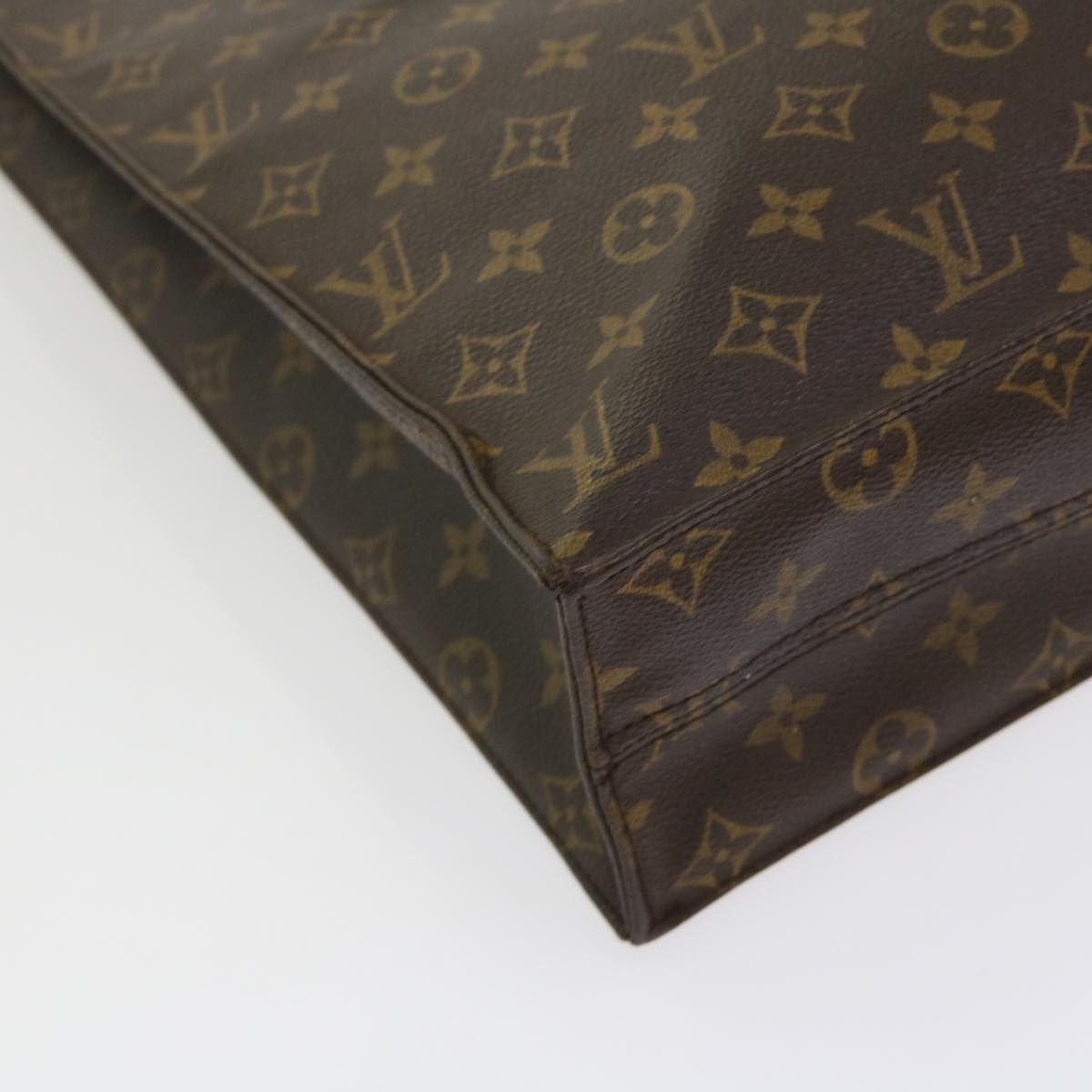 LOUIS VUITTON Monogram Sac Plat Hand Bag M51140 LV Auth th3804