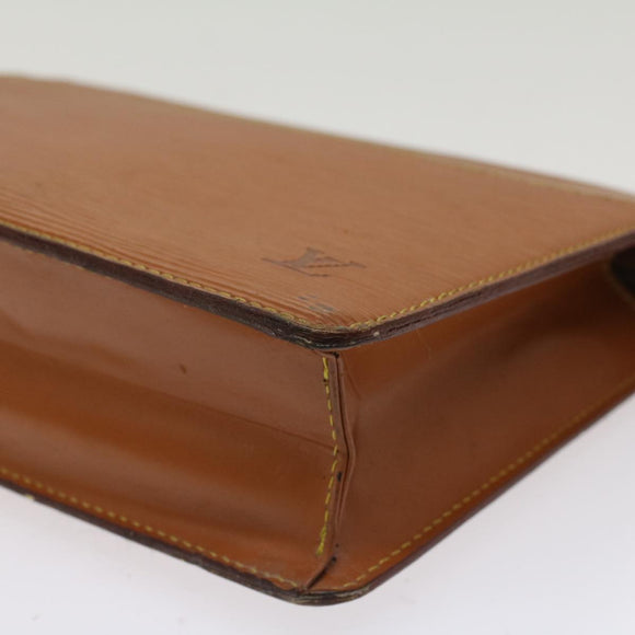LOUIS VUITTON Epi Pochette Homme Clutch Bag Brown M52528 LV Auth th3897