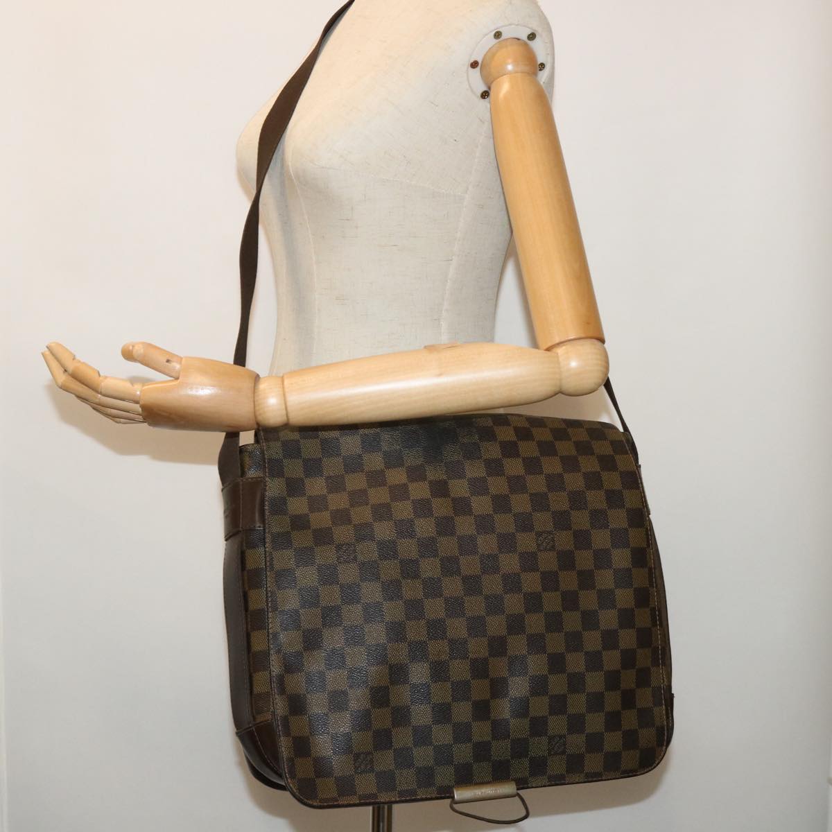 LOUIS VUITTON Damier Ebene Abbesses Shoulder Bag N45257 LV Auth th3948