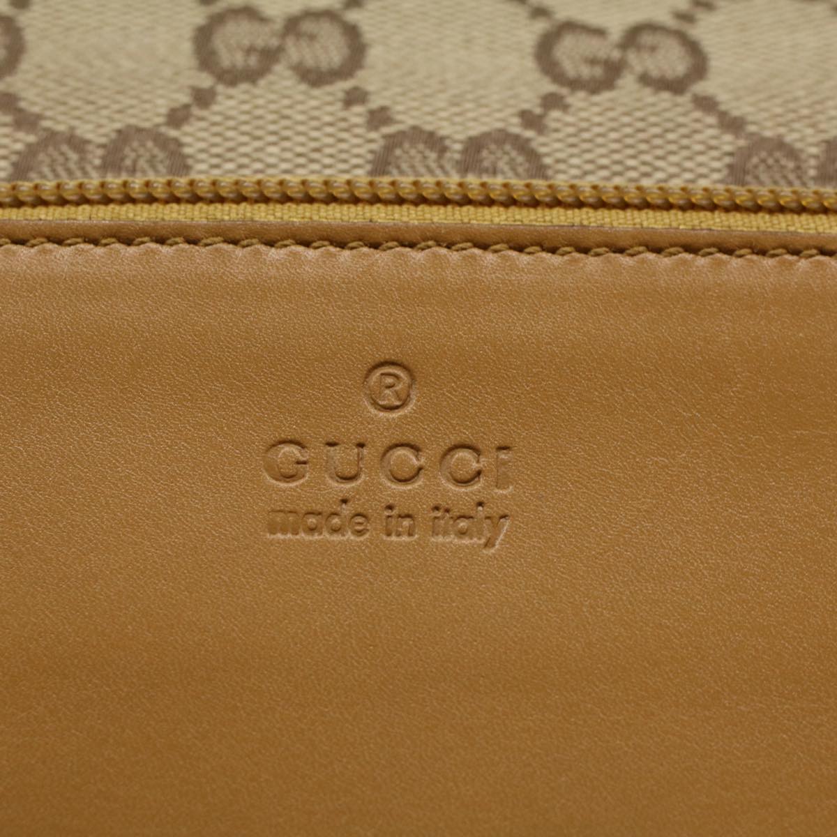 GUCCI GG Canvas Sherry Line Tote Bag Beige Red Brown 019.0401 Auth th3976