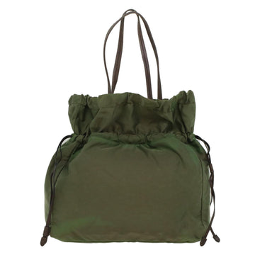 PRADA Tote Bag Nylon Khaki Auth th3978 - 0