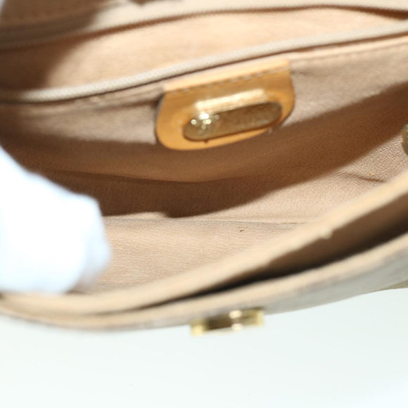 GUCCI Micro GG Canvas Shoulder Bag PVC Leather Beige 007 92 5548 Auth th3994