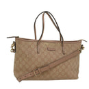 GUCCI GG Canvas Tote Bag 2way Pink 353439 Auth th3999-1