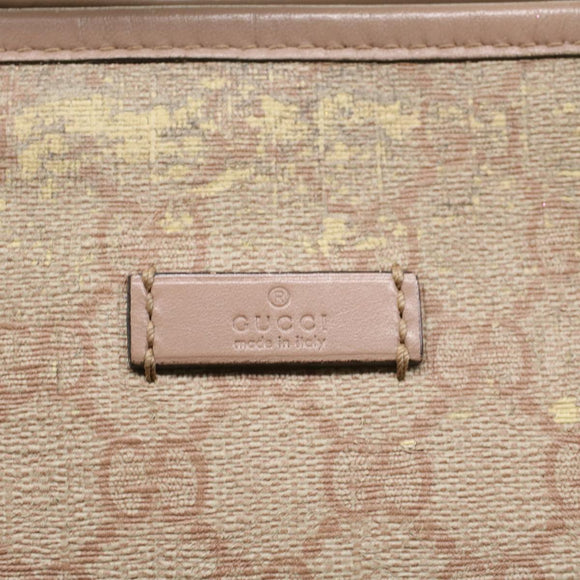 GUCCI GG Canvas Tote Bag 2way Pink 353439 Auth th3999