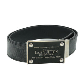 LOUIS VUITTON Damier Graphite Ceinture Inventeur Tour Belt M9632V LV Auth th4026 - 0