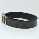 LOUIS VUITTON Damier Graphite Ceinture Inventeur Tour Belt M9632V LV Auth th4026-4