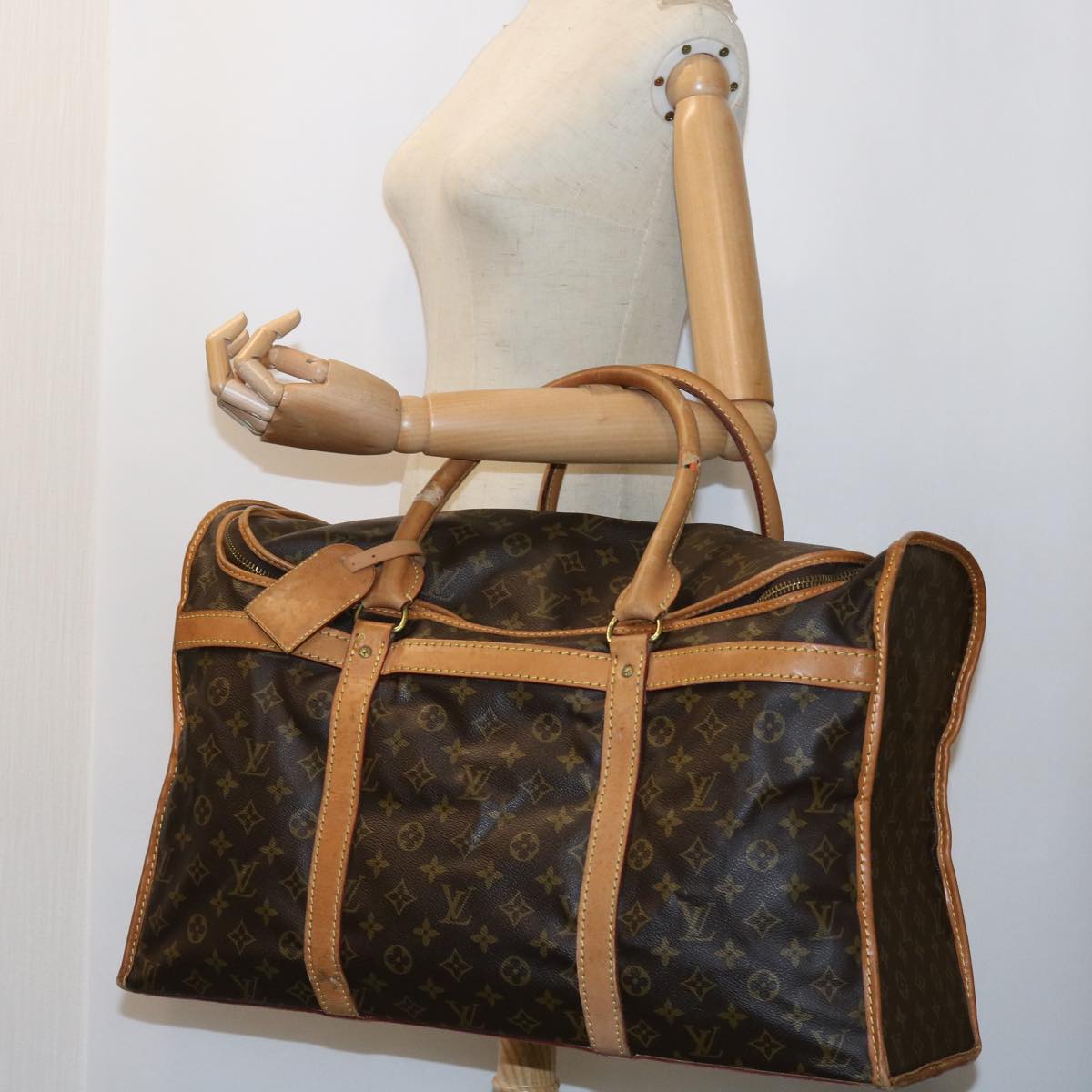 LOUIS VUITTON Monogram Sac Shan 55 Pet Carry M42020 LV Auth th4065