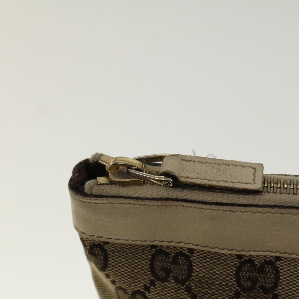 GUCCI GG Canvas Abbey Shoulder Bag Beige 141470 Auth th4120