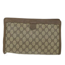 GUCCI GG Supreme Web Sherry Line Clutch Bag Beige Red 89 01 033 Auth th4233-2