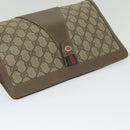 GUCCI GG Supreme Web Sherry Line Clutch Bag Beige Red 89 01 033 Auth th4233-5