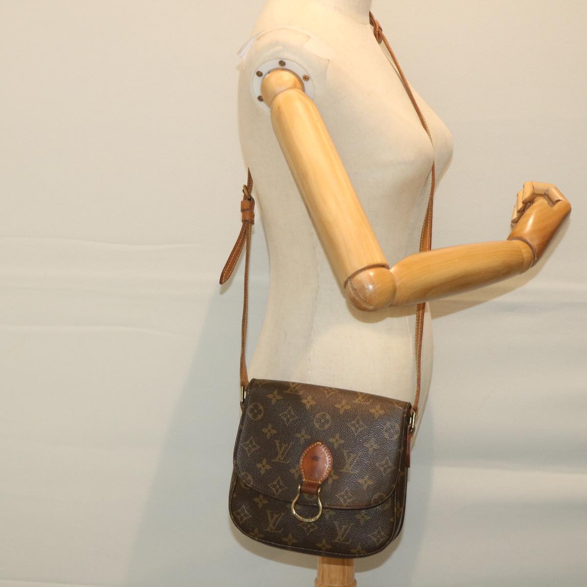 LOUIS VUITTON Monogram Saint Cloud MM Shoulder Bag M51243 LV Auth th4258