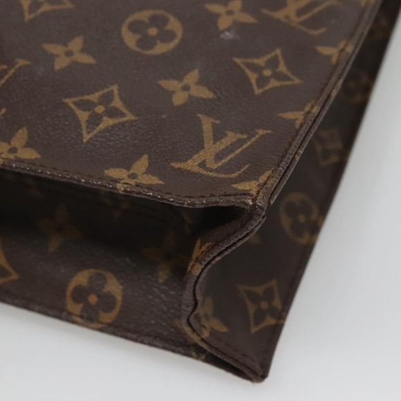 LOUIS VUITTON Monogram Sac Plat Hand Bag M51140 LV Auth th4339