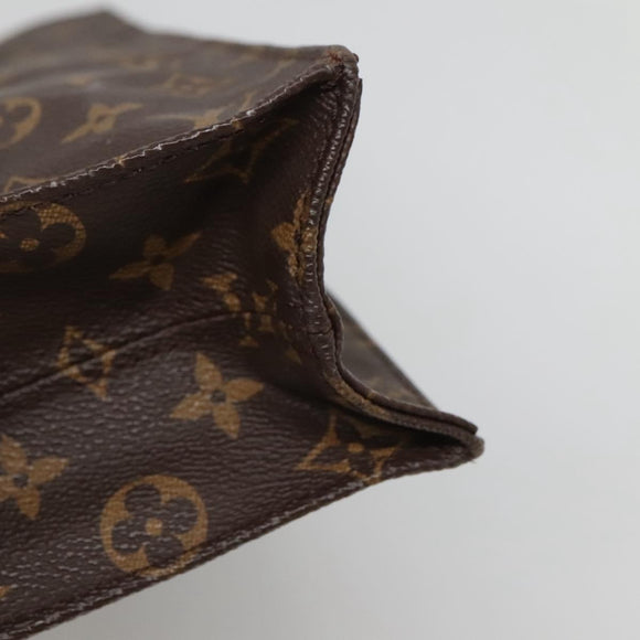 LOUIS VUITTON Monogram Sac Plat Hand Bag M51140 LV Auth th4339