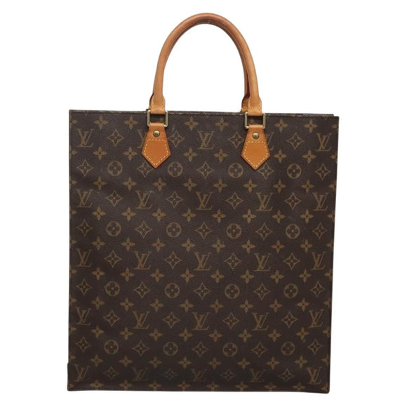 LOUIS VUITTON Monogram Sac Plat Hand Bag M51140 LV Auth th4339