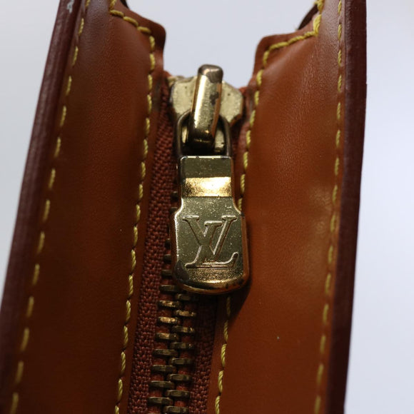 LOUIS VUITTON Epi Pochette Homme Clutch tas bruin Zipang goud M52528 Auth th4383