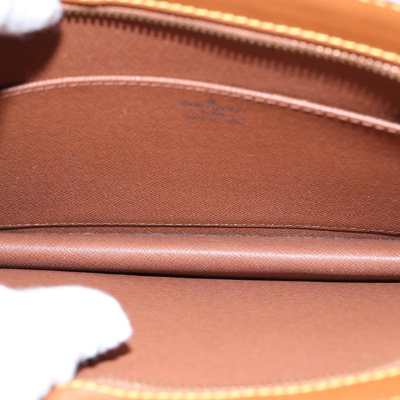LOUIS VUITTON Epi Pochette Homme Clutch tas bruin Zipang goud M52528 Auth th4383