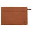 LOUIS VUITTON Epi Pochette Homme Clutch tas bruin Zipang goud M52528 Auth th4383-13