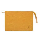 LOUIS VUITTON Epi Poche Toilette 15 Pouch Yellow LV Auth th4519-13