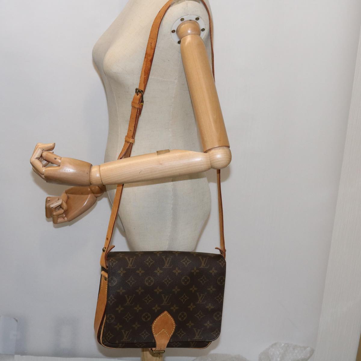 LOUIS VUITTON Monogram Cartouchiere GM Shoulder Bag M51252 LV Auth th4536