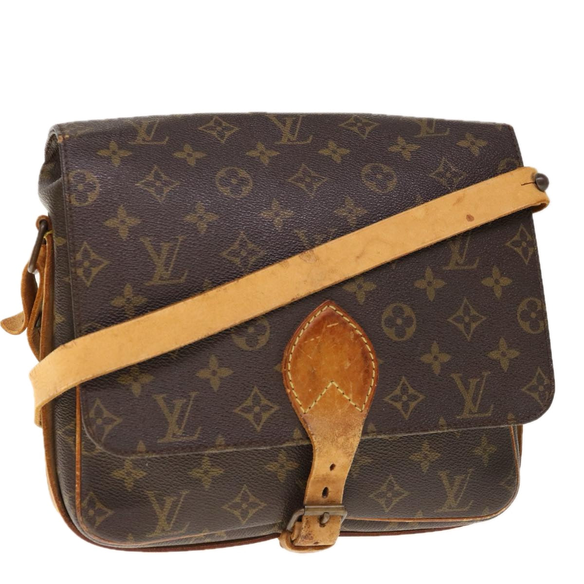 LOUIS VUITTON Monogram Cartouchiere GM Shoulder Bag M51252 LV Auth th4537