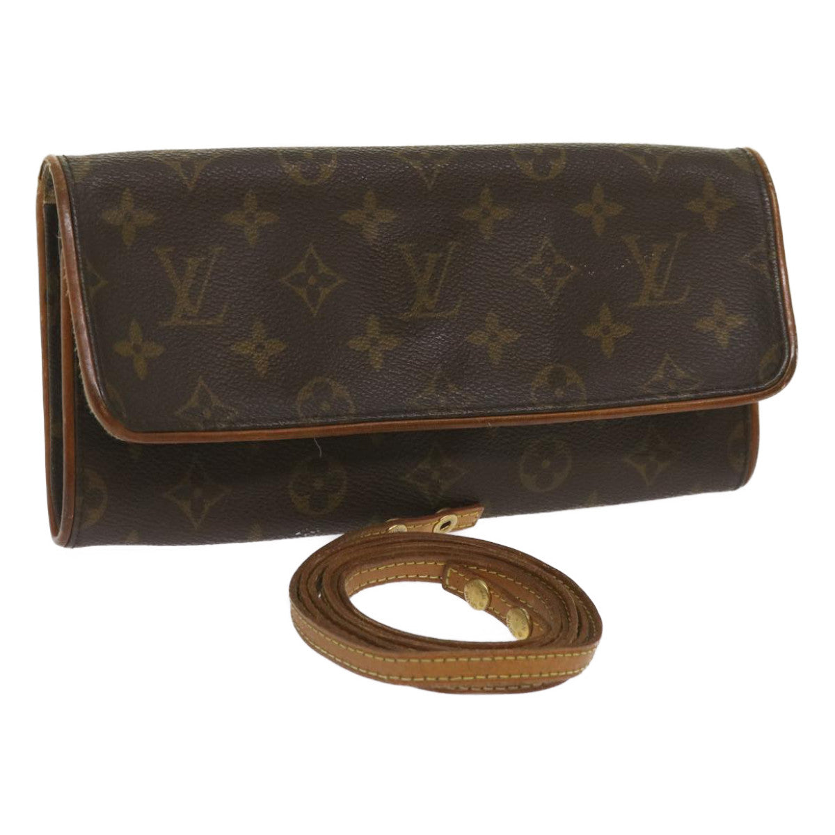 LOUIS VUITTON Monogram Pochette Twin GM Shoulder Bag M51852 LV Auth th4561