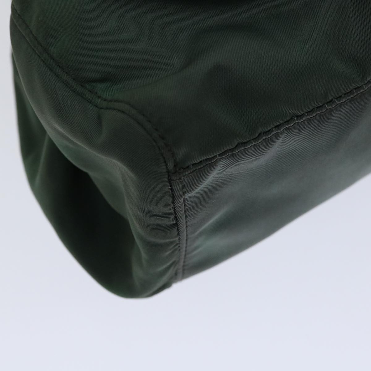 PRADA Hand Bag Nylon 2way Green Auth th4577