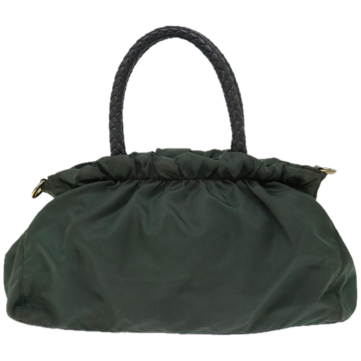 PRADA Hand Bag Nylon 2way Green Auth th4577 - 0
