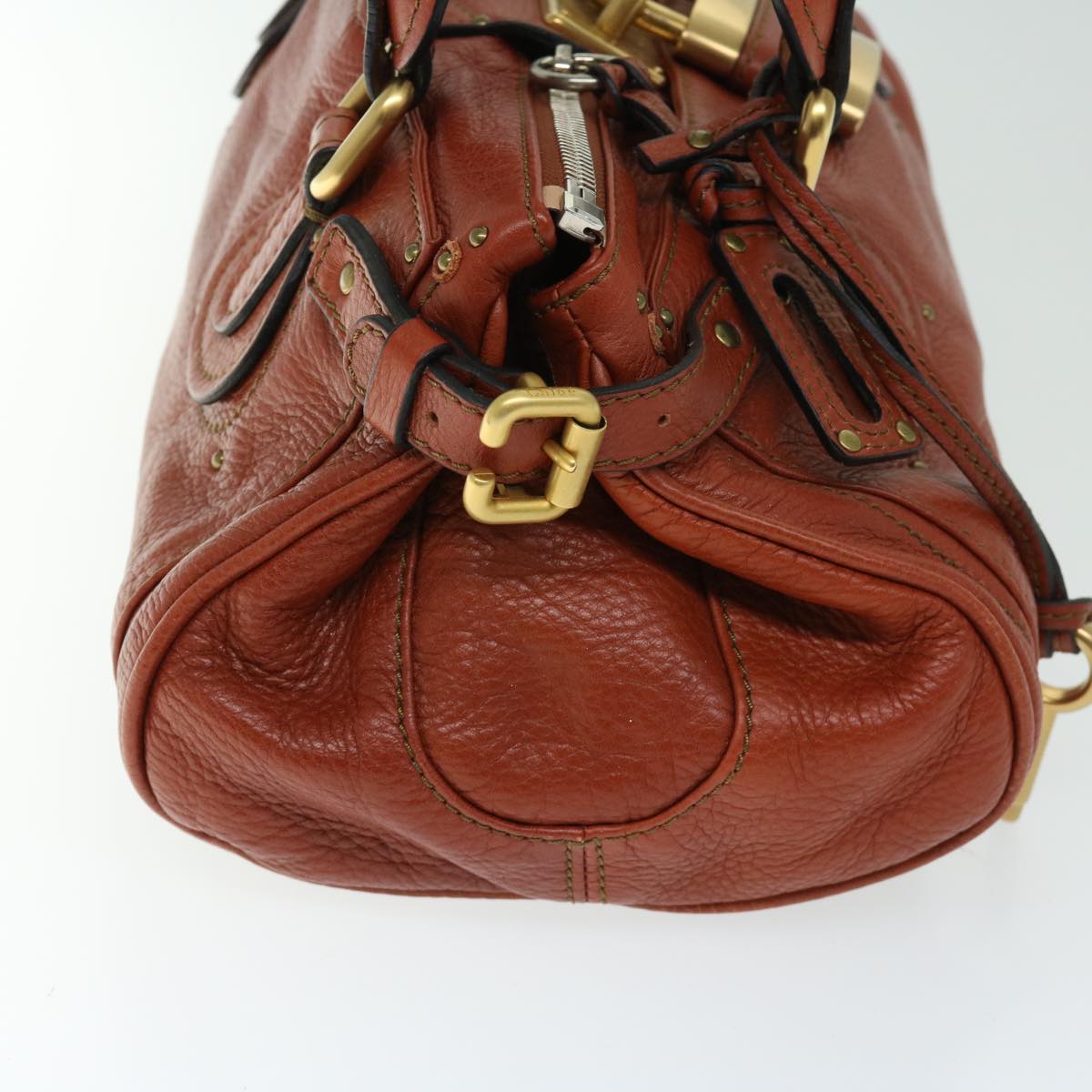 Chloe Paddington Shoulder Bag Leather Brown 01 10 51 5276 Auth th4598