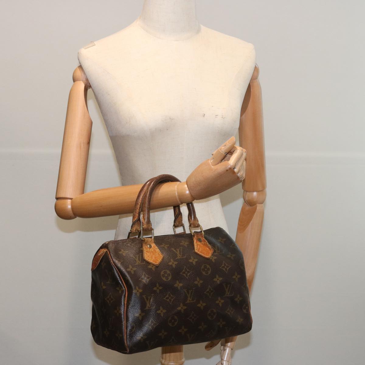 LOUIS VUITTON Monogram Speedy 25 Hand Bag M41528 LV Auth th4612