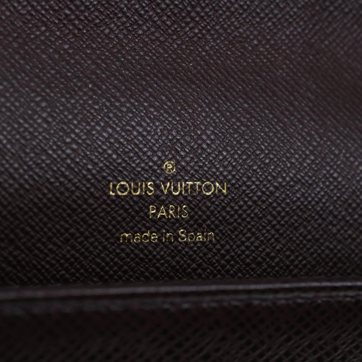 LOUIS VUITTON Taiga Leather Selenga Clutch Bag Acajou M30786 LV Auth th4631