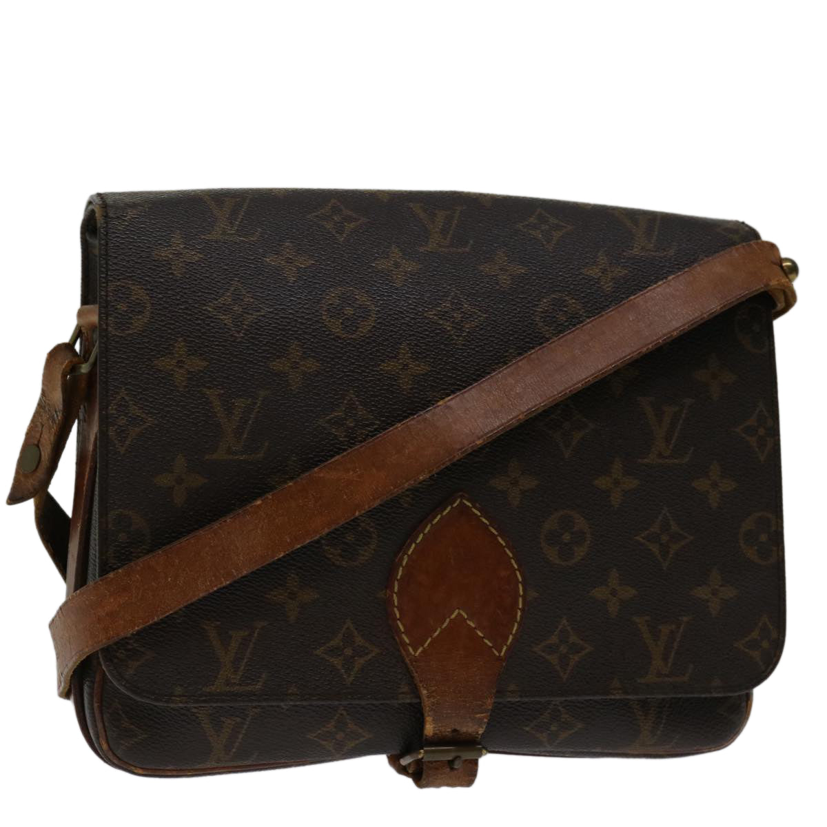 LOUIS VUITTON Monogram Cartouchiere GM Shoulder Bag M51252 LV Auth th4639