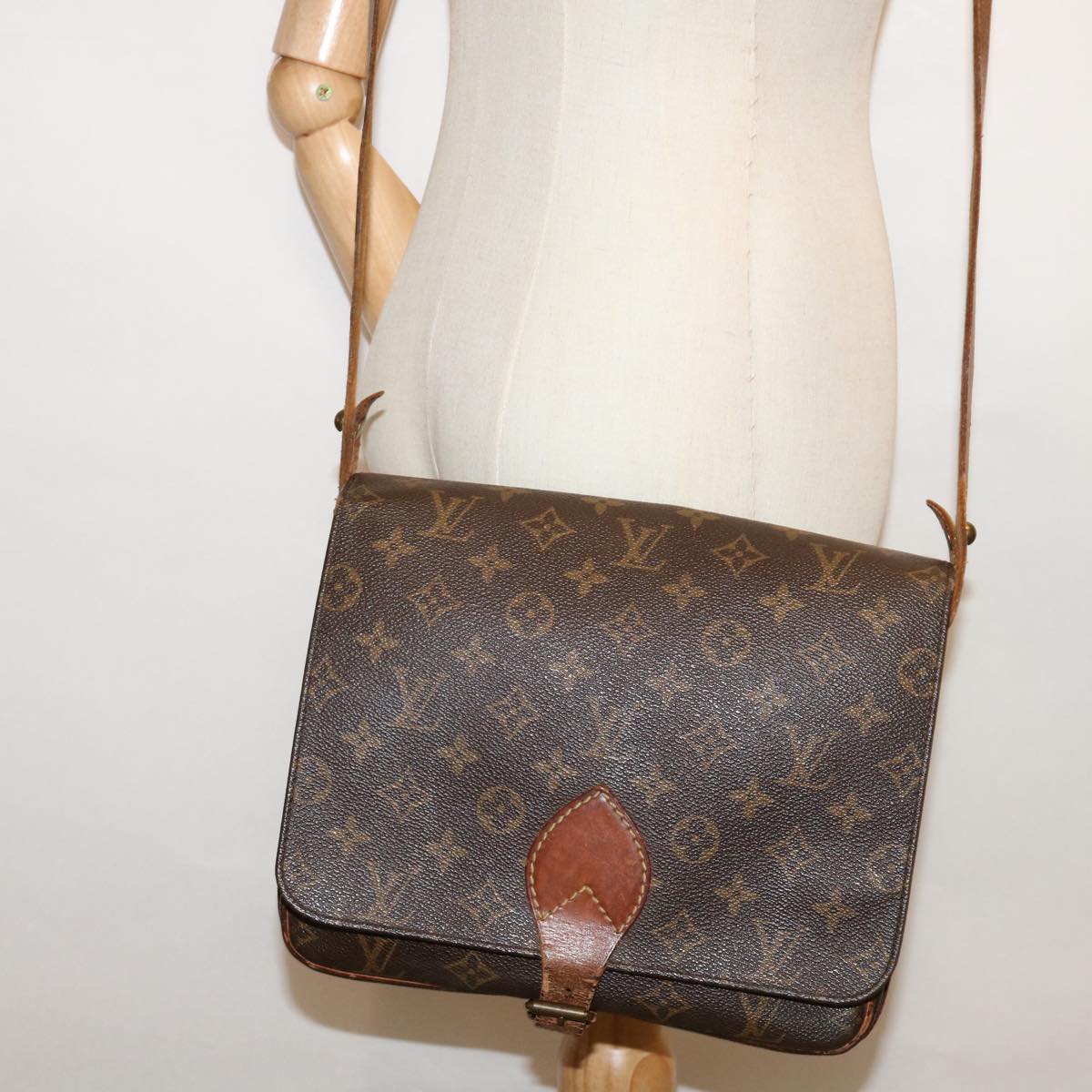 LOUIS VUITTON Monogram Cartouchiere GM Shoulder Bag M51252 LV Auth th4639