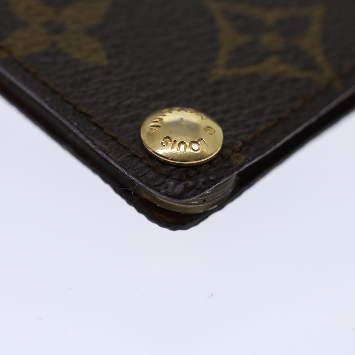 LOUIS VUITTON Monogram Porte Cartes Credit Pression Card Case M60937 Auth th4664