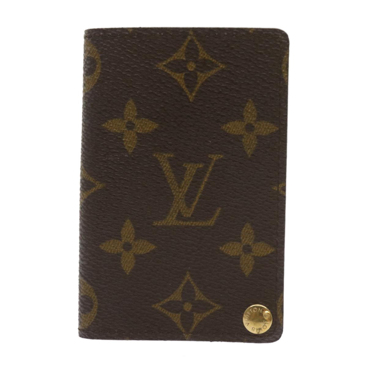 LOUIS VUITTON Monogram Porte Cartes Credit Pression Card Case M60937 Auth th4667