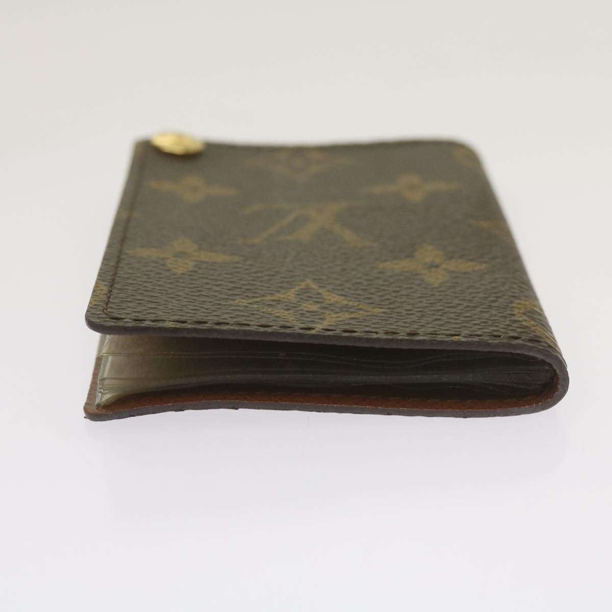 LOUIS VUITTON Monogram Porte Cartes Credit Pression Card Case M60937 Auth th4667