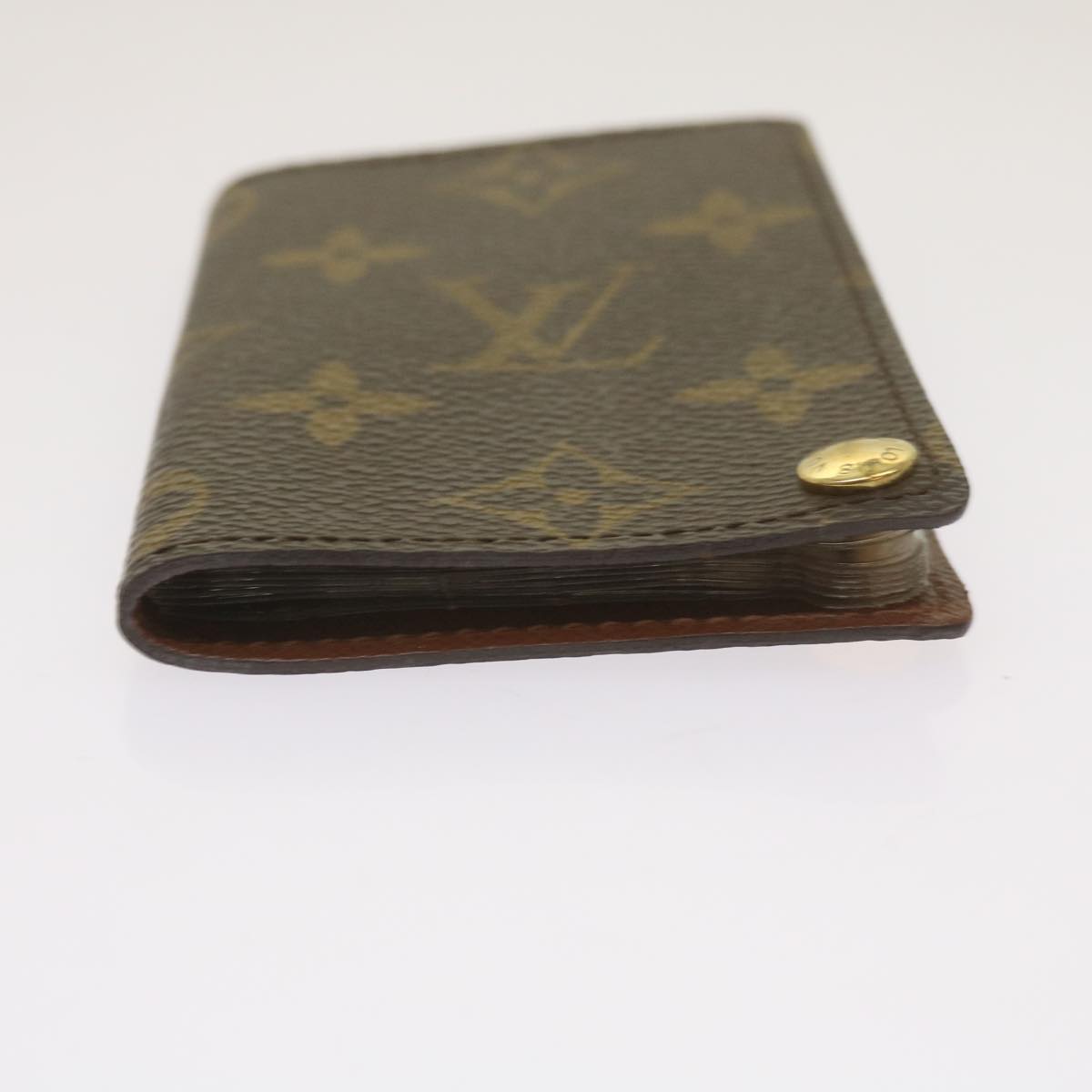 LOUIS VUITTON Monogram Porte Cartes Credit Pression Card Case M60937 Auth th4667