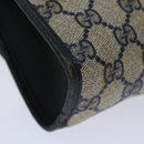 GUCCI GG Supreme Sherry Line Clutch Bag PVC Navy Red 89 01 030 Auth th4694-15