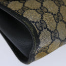 GUCCI GG Supreme Sherry Line Clutch Bag PVC Navy Red 89 01 030 Auth th4694-7