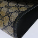 GUCCI GG Supreme Sherry Line Clutch Bag PVC Navy Red 89 01 030 Auth th4694-14