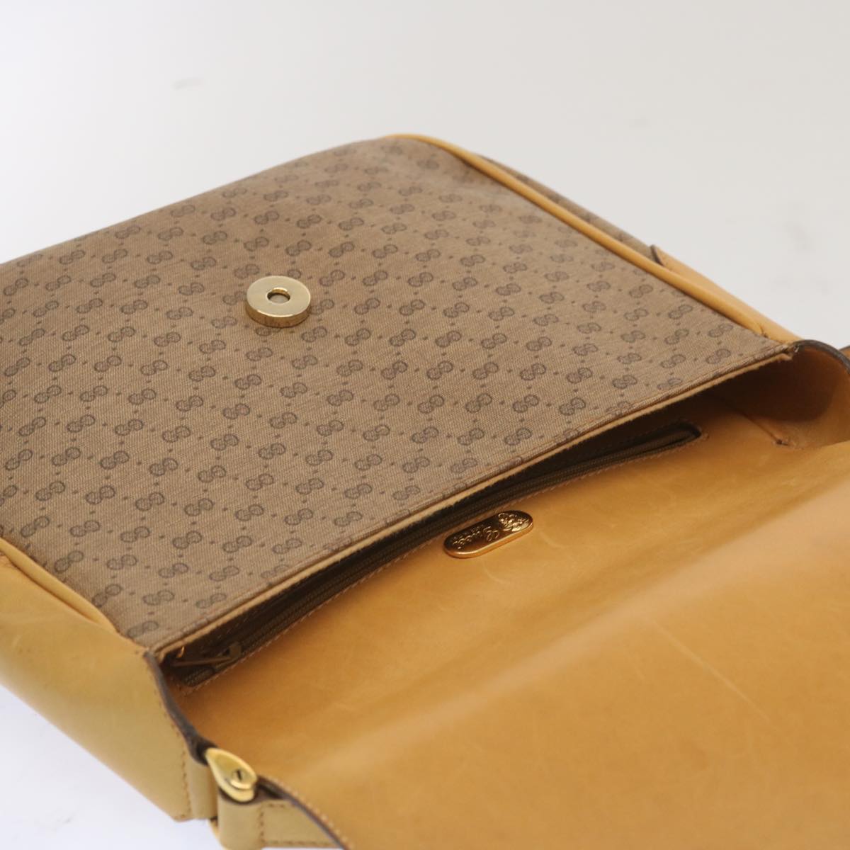 GUCCI Micro GG Supreme Shoulder Bag PVC Beige 001 014 4425 Auth th4697