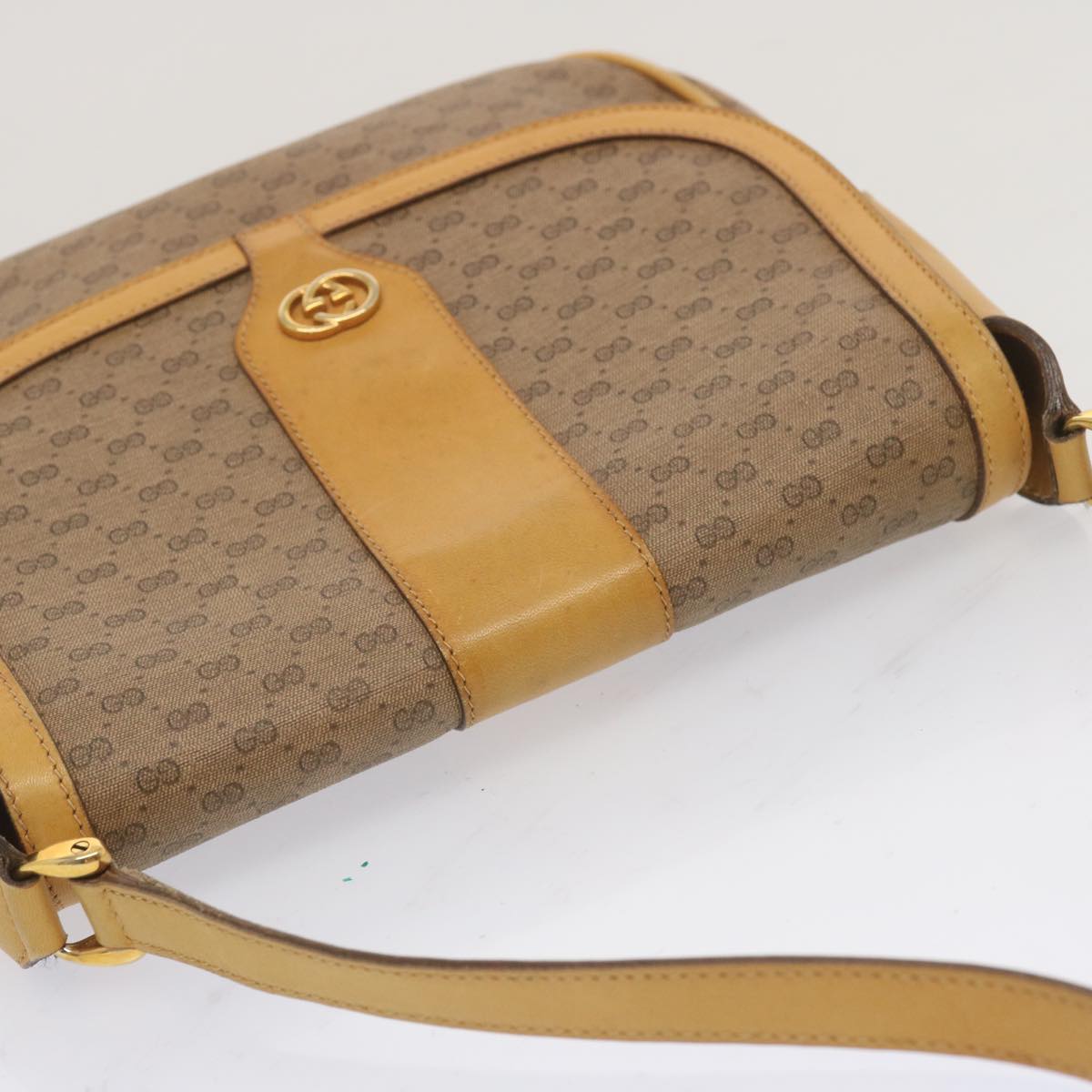 GUCCI Micro GG Supreme Shoulder Bag PVC Beige 001 014 4425 Auth th4697