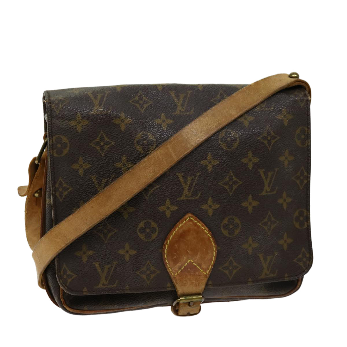 LOUIS VUITTON Monogram Cartouchiere GM Shoulder Bag M51252 LV Auth th4707